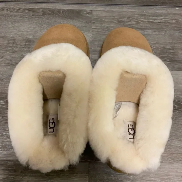 UGG |  Cluggette Fur Lined Slippers In Chestnut NEW In Box - Picture 9 of 12
